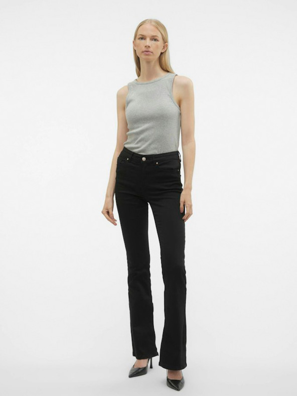 Vero Moda Černé dámské flared fit džíny Vero Moda Flash