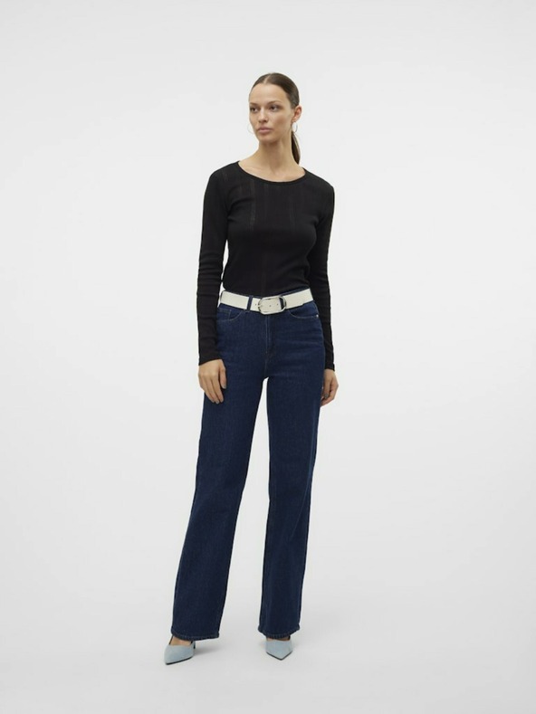 Vero Moda Černé dámské tričko Vero Moda Lisa