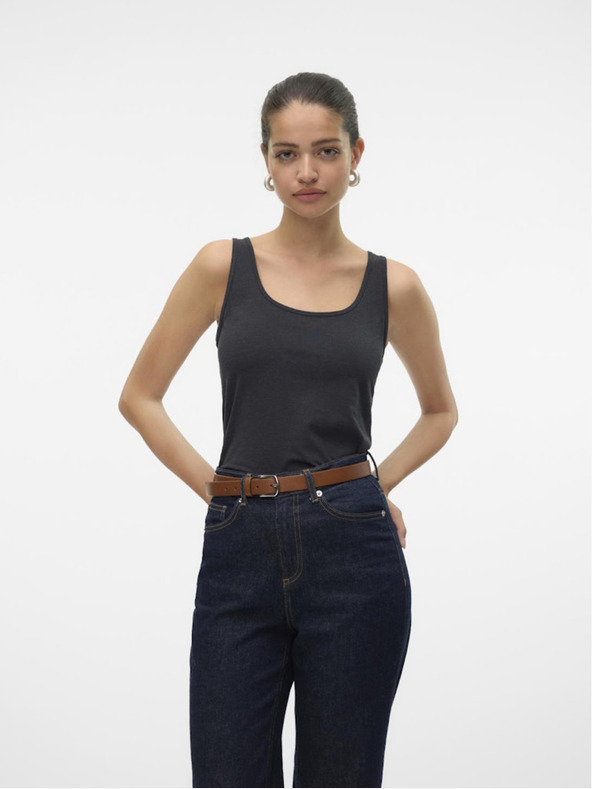 Vero Moda Tmavě šedé dámské tílko Vero Moda Lulu