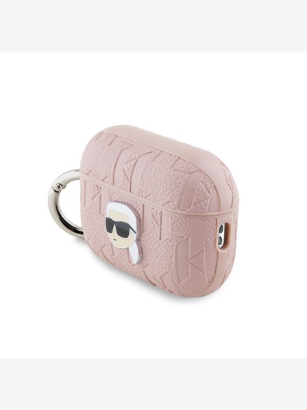 Karl Lagerfeld Karl Lagerfeld PU Embossed Karl Head Pouzdro pro AirPods Pro 2 Pink