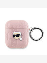 Karl Lagerfeld PU Embossed Karl Head Pouzdro pro AirPods 1/2 Pink Karl Lagerfeld