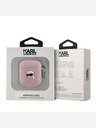 Karl Lagerfeld PU Embossed Karl Head Pouzdro pro AirPods 1/2 Pink Karl Lagerfeld