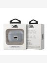 Karl Lagerfeld Karl Lagerfeld PU Embossed Karl Head Pouzdro pro AirPods Pro 2 Silver