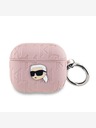 Karl Lagerfeld PU Embossed Karl Head Pouzdro pro AirPods 3 Pink Karl Lagerfeld