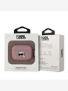 Karl Lagerfeld Karl Lagerfeld PU Embossed Karl Head Pouzdro pro AirPods Pro Pink