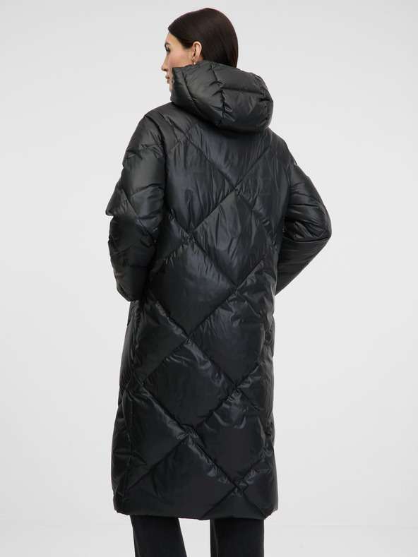 Orsay Černý dámský prošívaný péřový kabát ORSAY