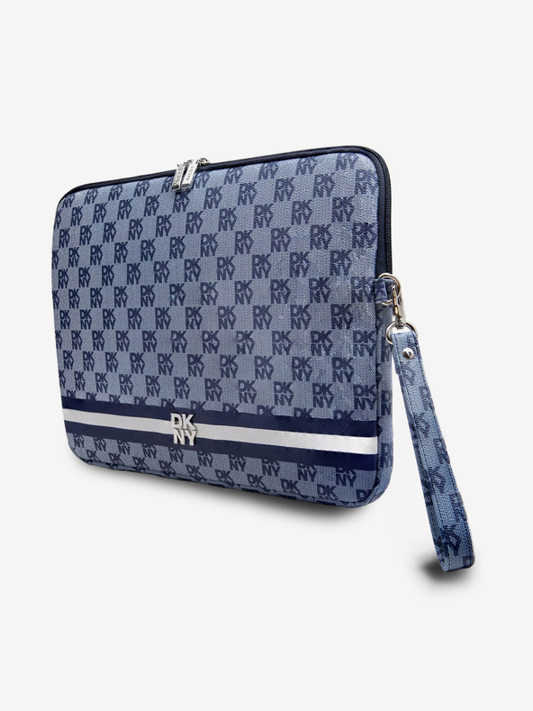 DKNY DKNY PU Leather Checkered Pattern and Stripe Obal na Notebook 13/14 Blue"