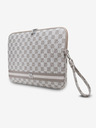 DKNY DKNY PU Leather Checkered Pattern and Stripe Obal na Notebook 13/14 Beige"