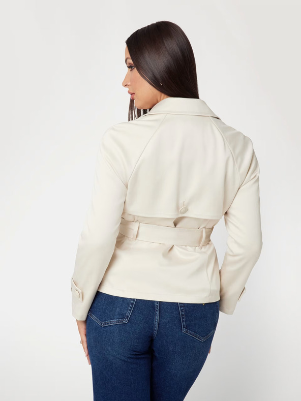 Guess Krémový dámský krátký trenčkot Guess