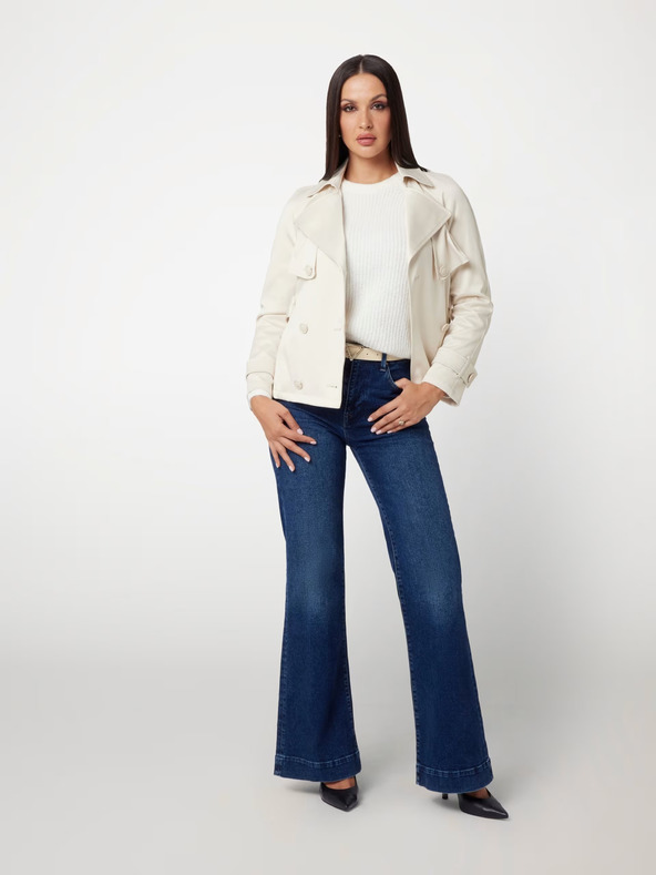 Guess Krémový dámský krátký trenčkot Guess