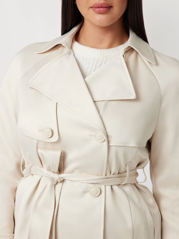 Guess Krémový dámský krátký trenčkot Guess