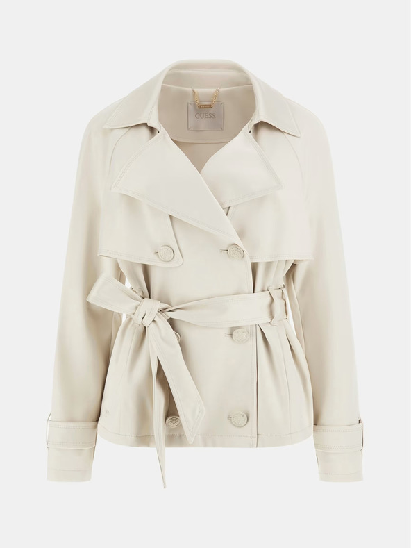 Guess Krémový dámský krátký trenčkot Guess