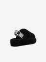UGG Černá dámská domácí obuv z ovčí kožešiny UGG Fluff Yeah Slide