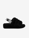 UGG Černá dámská domácí obuv z ovčí kožešiny UGG Fluff Yeah Slide