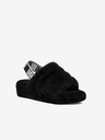 UGG Černá dámská domácí obuv z ovčí kožešiny UGG Fluff Yeah Slide
