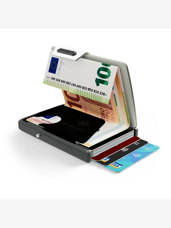 Mondraghi Bílá kožená peněženka  Mondraghi Saffiano