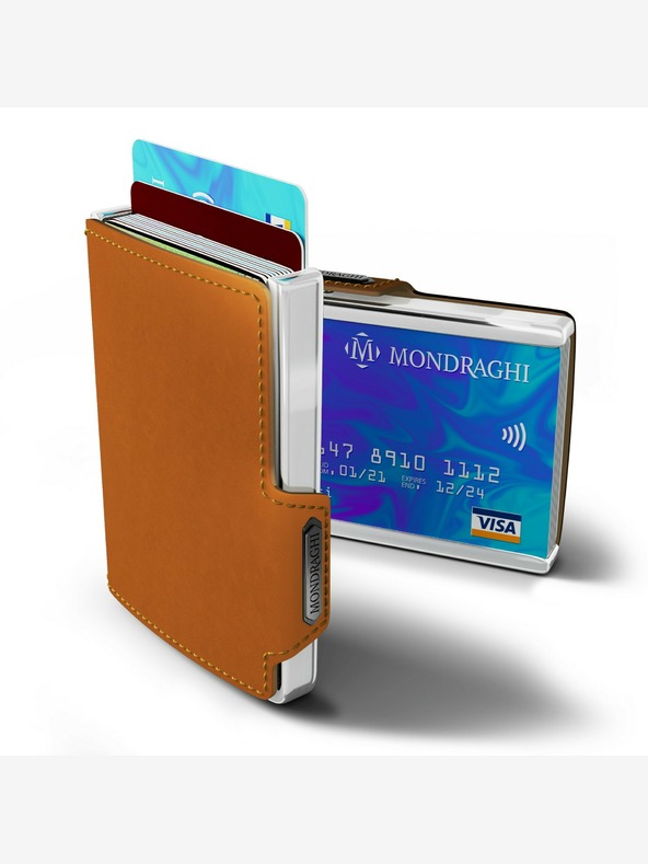 Mondraghi Hnědá kožená peněženka  Mondraghi Elegance