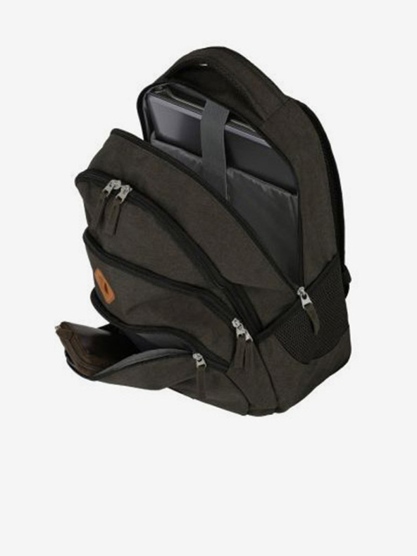 Travelite Tmavě hnědý batoh Travelite Basics  Melange