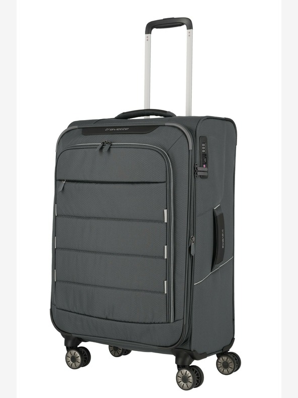 Travelite Sada cestovních kufrů Travelite Skaii 4w S,M,L - šedá