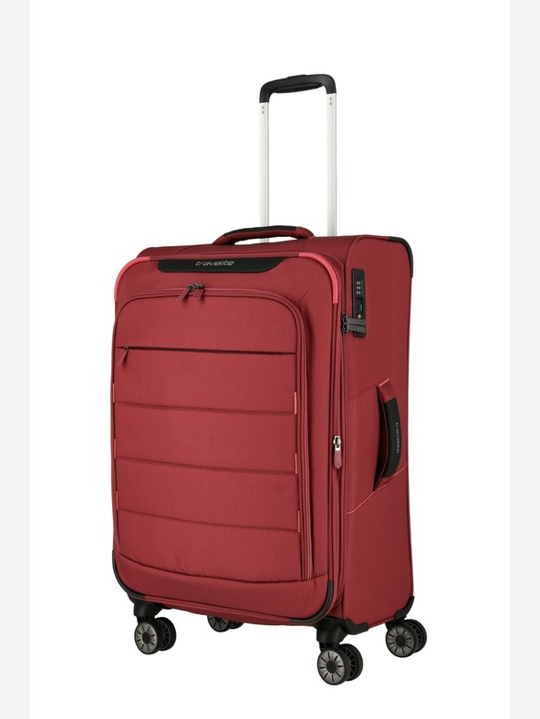 Travelite Sada cestovních kufrů Travelite Skaii 4w S,M,L - červená