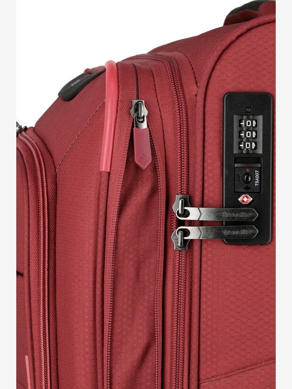 Travelite Sada cestovních kufrů Travelite Skaii 4w S,M,L - červená