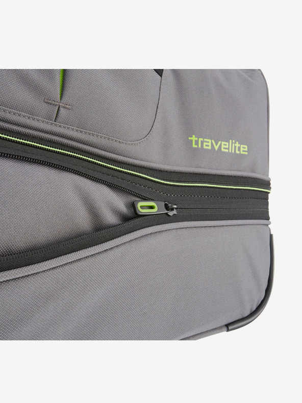 Travelite Cestovní taška Travelite Basics Wheeled duffle S - šedo-zelená
