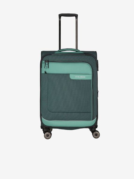 Travelite Zelený cestovní kufr Travelite Viia 4w M