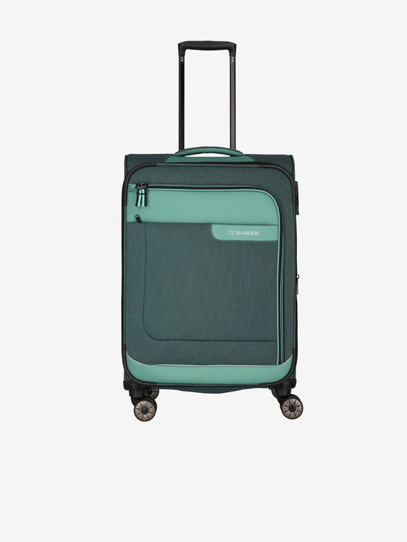 Travelite Zelený cestovní kufr Travelite Viia 4w M