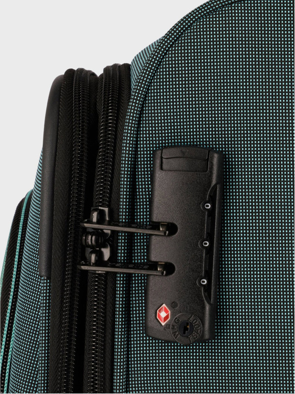 Travelite Zelený cestovní kufr Travelite Viia 4w M