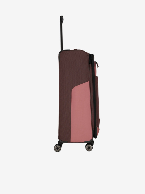 Travelite Růžovo-hnědý cestovní kufr Travelite Viia 4w L