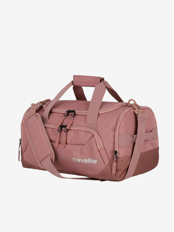 Travelite Růžová cestovní taška Travelite Kick Off Duffle S Rose