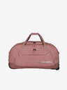 Travelite Růžová cestovní taška Travelite Kick Off Wheeled Duffle XL Rosé
