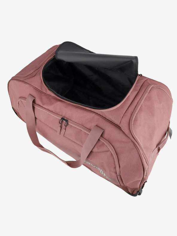 Travelite Růžová cestovní taška Travelite Kick Off Wheeled Duffle XL Rosé