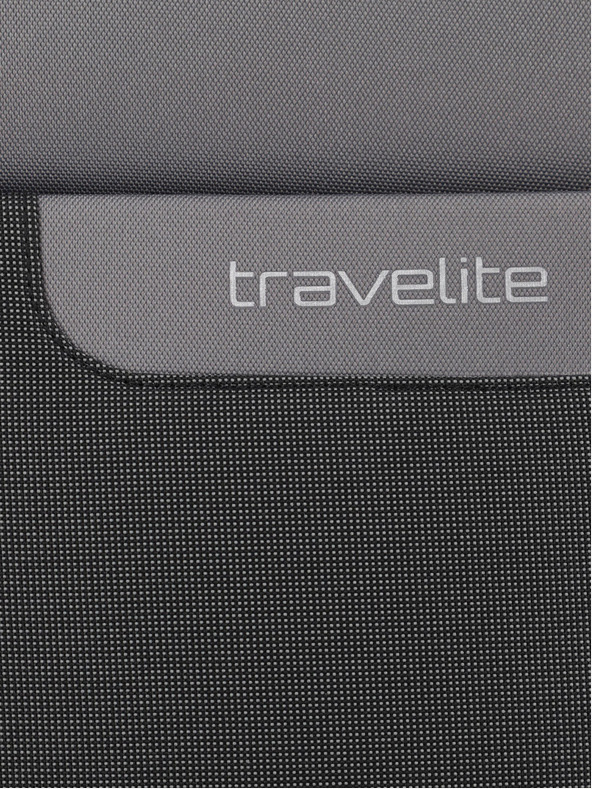 Travelite Tmavě šedý cestovní kufr Travelite Viia 4w M Anthracite