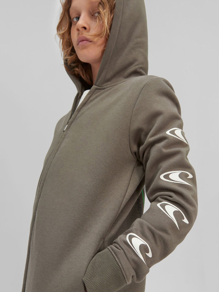 O'Neill Khaki klučičí mikina O'Neill HYBRID SWEAT HOODY FZ
