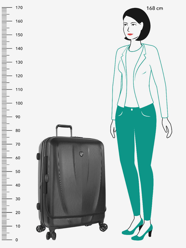 Heys Černý cestovní kufr Heys Vantage Smart Luggage™