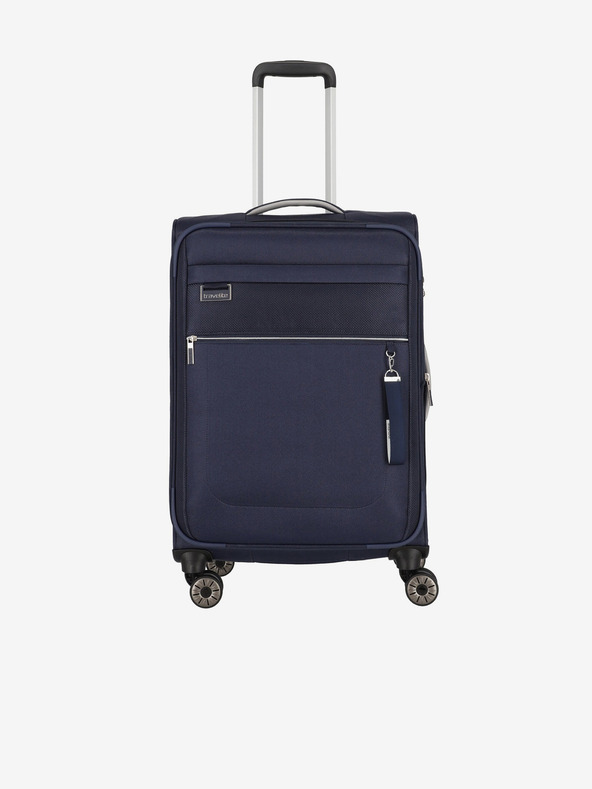 Travelite Tmavě modrý cestovní kufr Travelite Miigo 4w M