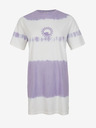 O'Neill Fialovo-bílé dámské vzorované šaty O'Neill WOW T-SHIRT DRESS