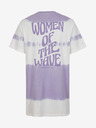O'Neill Fialovo-bílé dámské vzorované šaty O'Neill WOW T-SHIRT DRESS
