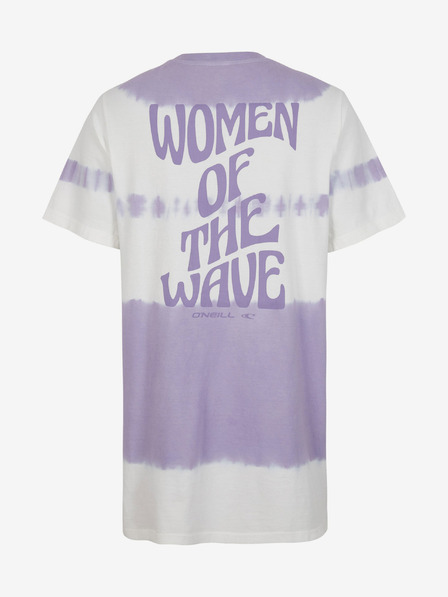 O'Neill Fialovo-bílé dámské vzorované šaty O'Neill WOW T-SHIRT DRESS