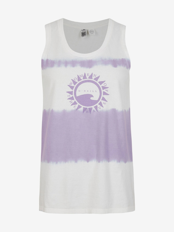O'Neill Fialovo-bílé dámské vzorované tílko O'Neill WOW TANKTOP