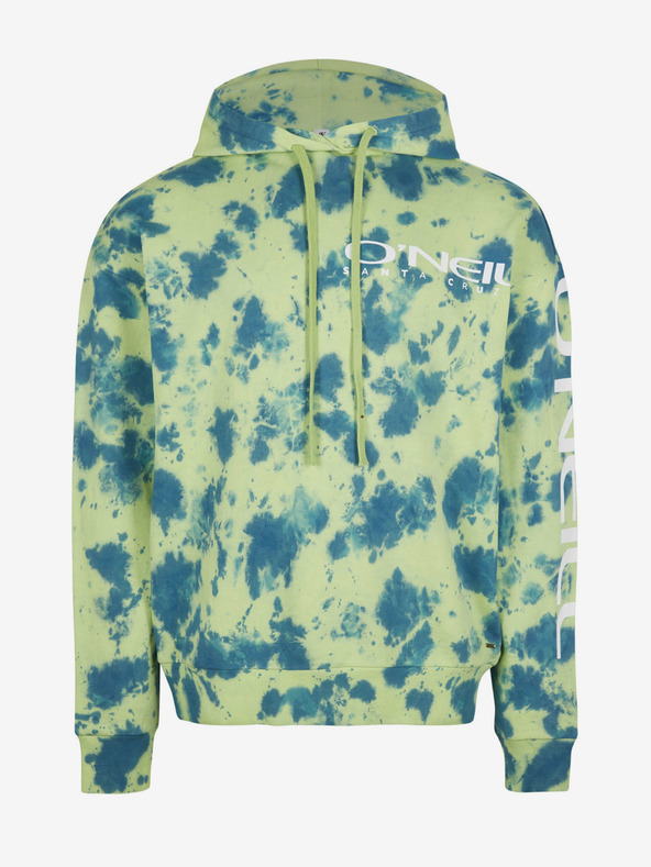 O'Neill Modro-zelená pánská vzorovaná mikina O'Neill OAKES HOODIE
