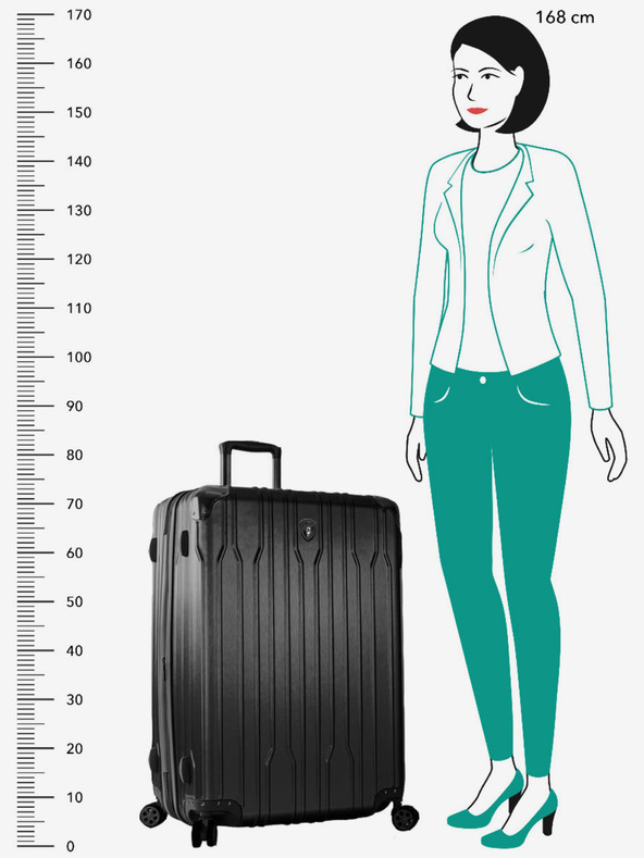 Heys Černý cestovní kufr Heys Xtrak L