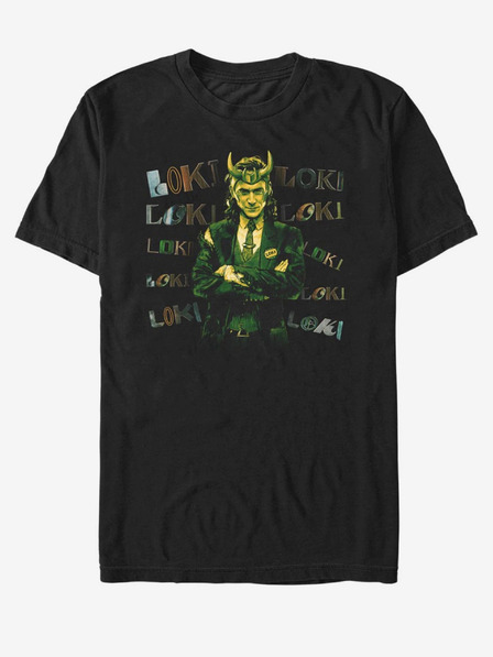 ZOOT.Fan Černé unisex tričko ZOOT.Fan Marvel Loki Chaotic