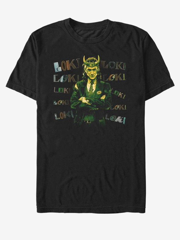 ZOOT.Fan Černé unisex tričko ZOOT.Fan Marvel Loki Chaotic