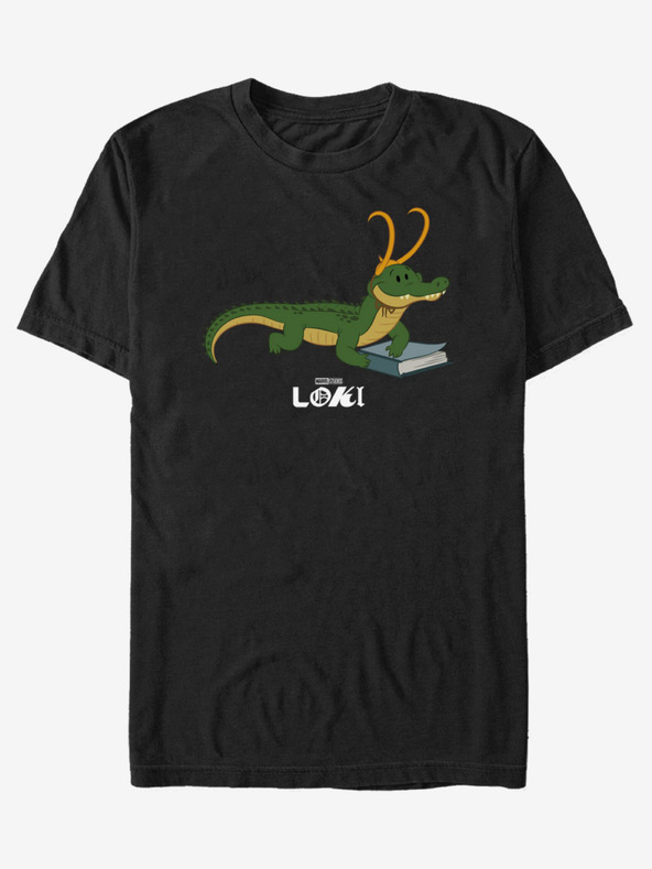 ZOOT.Fan Černé unisex tričko ZOOT.Fan Marvel Gator Loki Hero