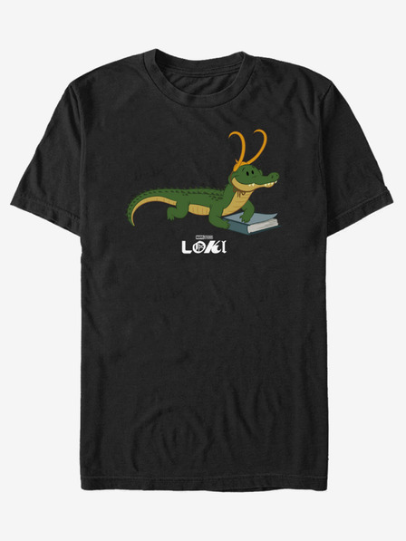 ZOOT.Fan Černé unisex tričko ZOOT.Fan Marvel Gator Loki Hero