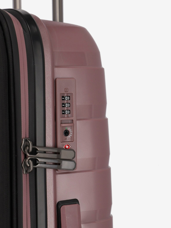 Travelite Růžový cestovní kufr Travelite Air Base M