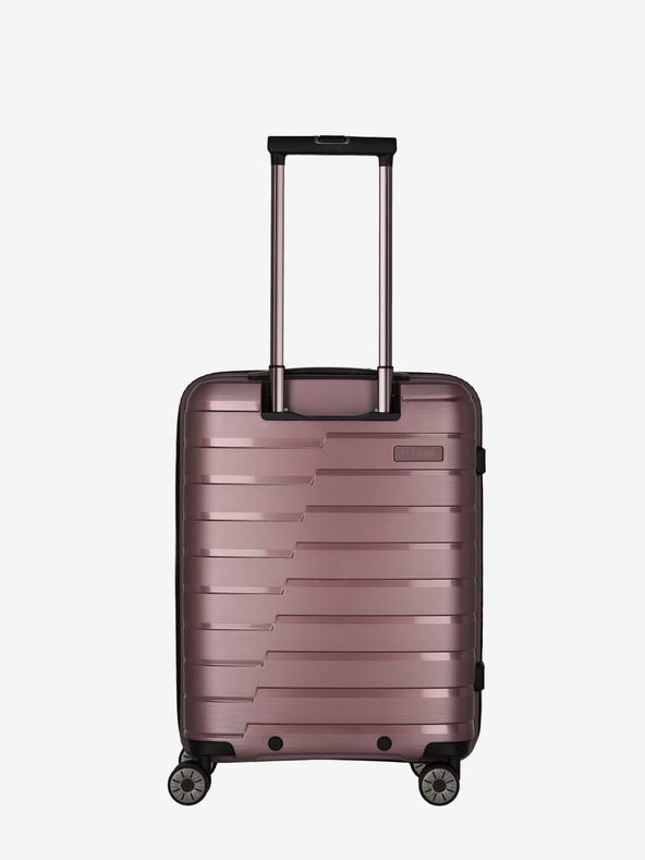 Travelite Růžový cestovní kufr Travelite Air Base 4w S Front pocket