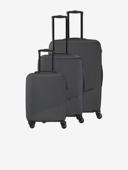 Travelite Sada tří cestovních kufrů v tmavě šedé barvě Travelite Bali S,M,L